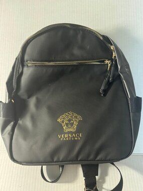 VERSACE Parfums Limited Edition Backpack – Black & Gold